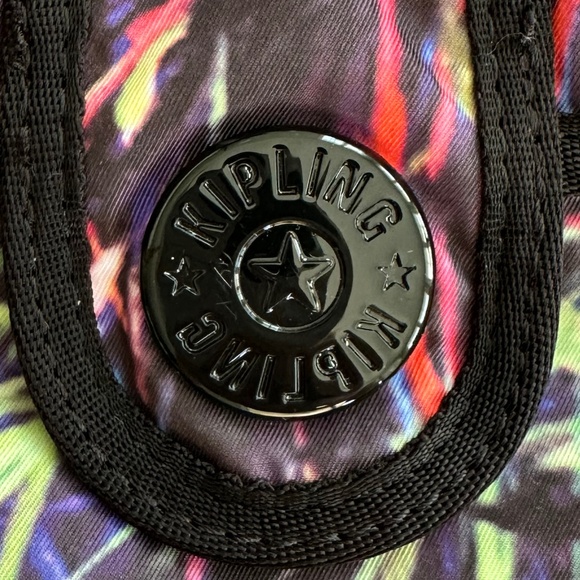 Kipling Crossbody/Shoulder Bag Splash Rainbow Abstract Print Black/Multi NWT - Picture 2 of 16